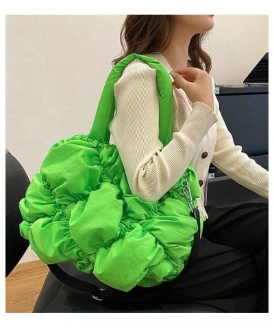 Puffer Tote Bag for Women Chic Quilted Shoulder Bag Purse Large Hobo Bag Crossbody Bag Cloud Bag Satchel 2024 Green $27.10 Totes