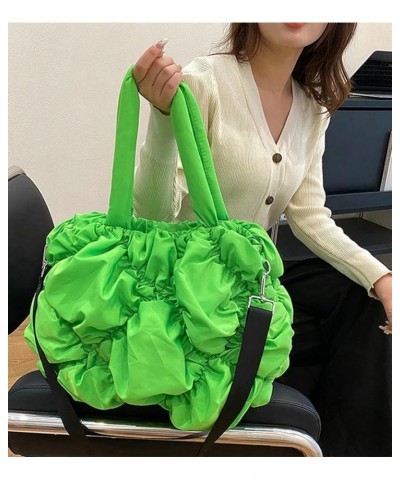 Puffer Tote Bag for Women Chic Quilted Shoulder Bag Purse Large Hobo Bag Crossbody Bag Cloud Bag Satchel 2024 Green $27.10 Totes