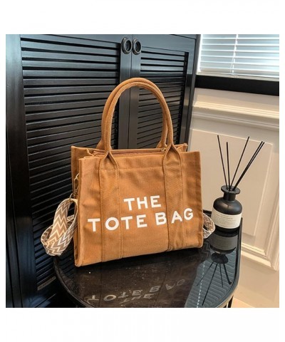 Canvas Tote Bag for Women - Mini Travel Tote Bag Purse with Zipper Trendy Shoulder Crossbody Bag Handbag A-khaki $12.32 Totes