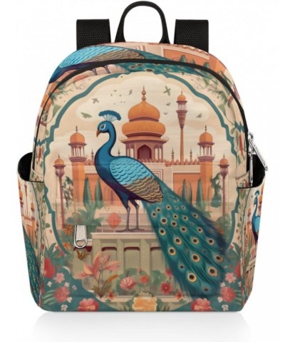 Peacock Boho Print Small Backpack for Women Ladies Mini Backpack Travel Casual Backpack Purse Satchel Daypack $23.64 Backpacks