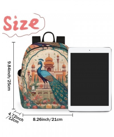 Peacock Boho Print Small Backpack for Women Ladies Mini Backpack Travel Casual Backpack Purse Satchel Daypack $23.64 Backpacks