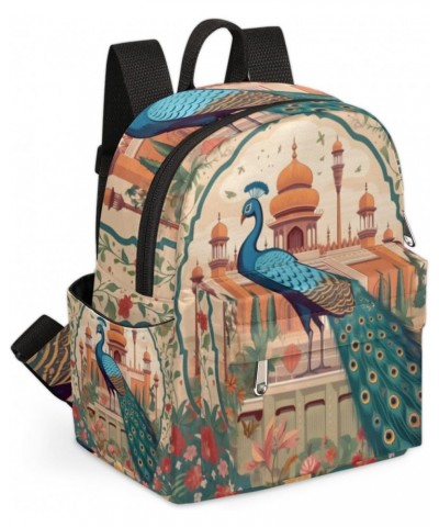 Peacock Boho Print Small Backpack for Women Ladies Mini Backpack Travel Casual Backpack Purse Satchel Daypack $23.64 Backpacks