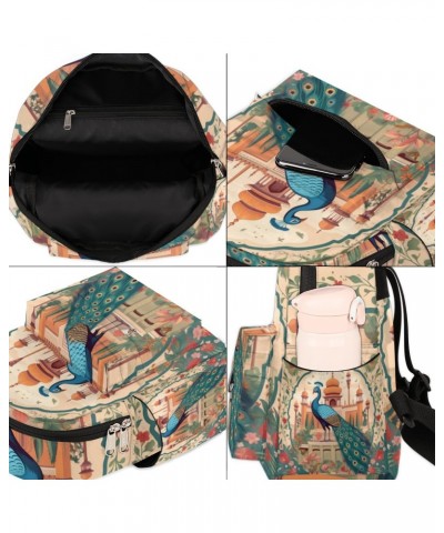 Peacock Boho Print Small Backpack for Women Ladies Mini Backpack Travel Casual Backpack Purse Satchel Daypack $23.64 Backpacks