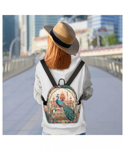 Peacock Boho Print Small Backpack for Women Ladies Mini Backpack Travel Casual Backpack Purse Satchel Daypack $23.64 Backpacks