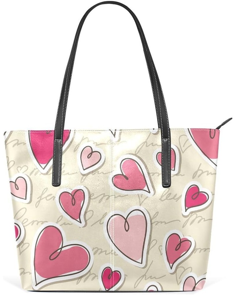 Handbags for Women Tote Bags with 11.08"(L) x 3.54"(W) x 11.02"(W) - Cute Hearts Love Cute He 2arts Love $19.77 Totes