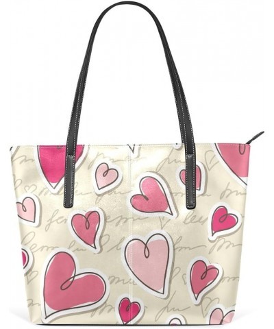 Handbags for Women Tote Bags with 11.08"(L) x 3.54"(W) x 11.02"(W) - Cute Hearts Love Cute He 2arts Love $19.77 Totes