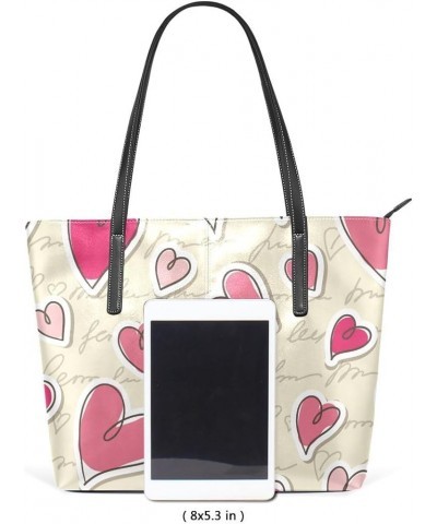 Handbags for Women Tote Bags with 11.08"(L) x 3.54"(W) x 11.02"(W) - Cute Hearts Love Cute He 2arts Love $19.77 Totes