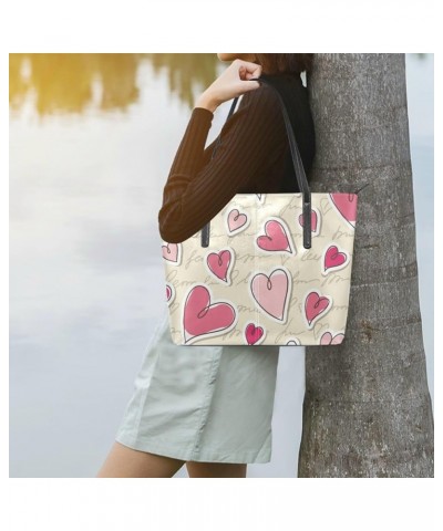 Handbags for Women Tote Bags with 11.08"(L) x 3.54"(W) x 11.02"(W) - Cute Hearts Love Cute He 2arts Love $19.77 Totes