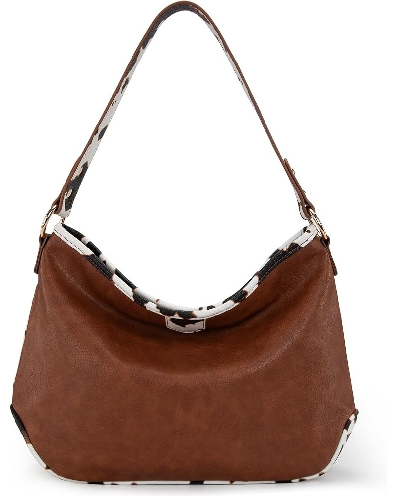 Hobo Bags for Women Purses and Handbags Shoulder Satchel Bag Cow/Brown Multi $15.04 Hobo Bags