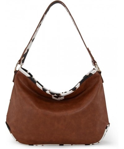 Hobo Bags for Women Purses and Handbags Shoulder Satchel Bag Cow/Brown Multi $15.04 Hobo Bags