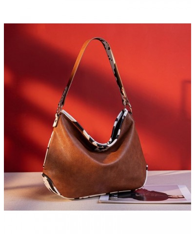 Hobo Bags for Women Purses and Handbags Shoulder Satchel Bag Cow/Brown Multi $15.04 Hobo Bags