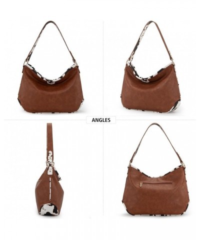 Hobo Bags for Women Purses and Handbags Shoulder Satchel Bag Cow/Brown Multi $15.04 Hobo Bags