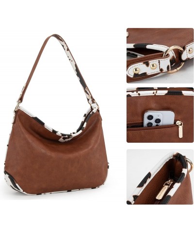 Hobo Bags for Women Purses and Handbags Shoulder Satchel Bag Cow/Brown Multi $15.04 Hobo Bags