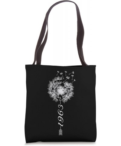 Just Year Birthday 1963 Gift Cute Dandelion Flower Breathe Tote Bag $15.07 Totes