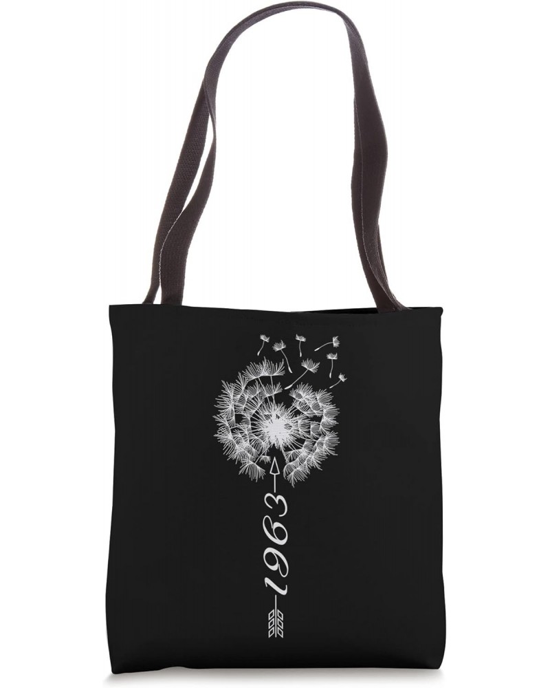 Just Year Birthday 1963 Gift Cute Dandelion Flower Breathe Tote Bag $15.07 Totes