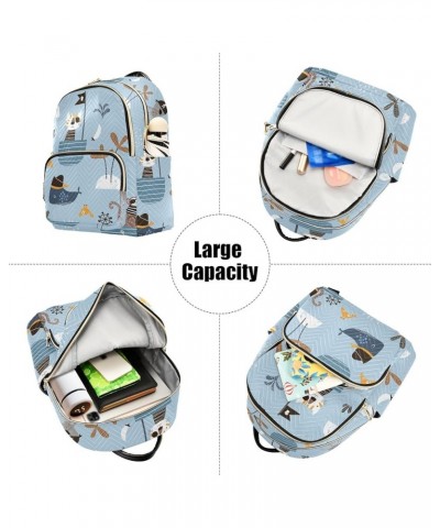 Travel Backpack Purse for Women Fashion Anti-theft Work Casual Cats Monkeys Daypack Shoulder Bag Medium Size Medium $19.60 Ba...