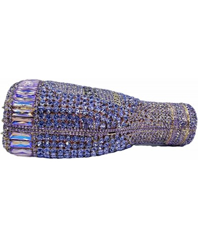 Women Champagne Bottle Rhinestone Clutch Unique Evening Bag Crystal Dinner Handbag Bride Purse for Party Cocktail Purple $53....