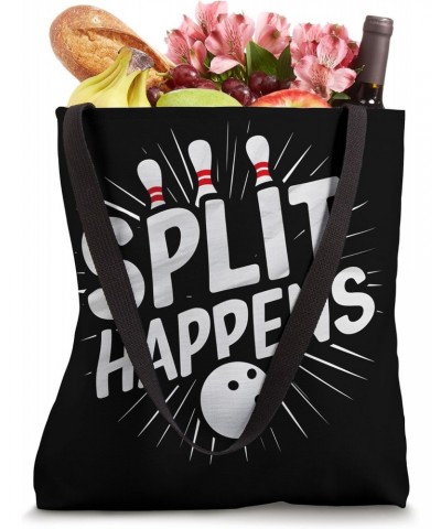 Funny saying Split Happens Fun Bowling Bowler Tote Bag $9.20 Totes