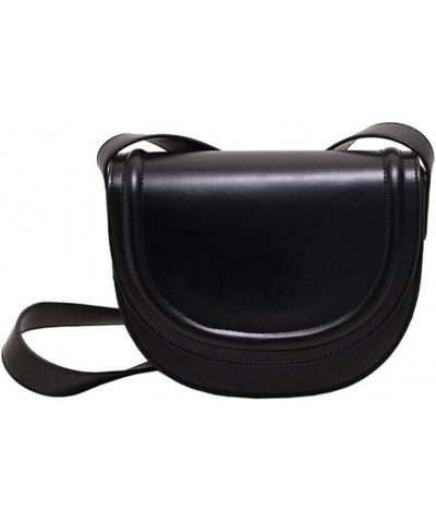 Leather Flap Crossbody Bags for Women Crescent Bag Casual Shoulder Bag Small Hobo Purses Clutch Tote Handbag (Red) Black $21....