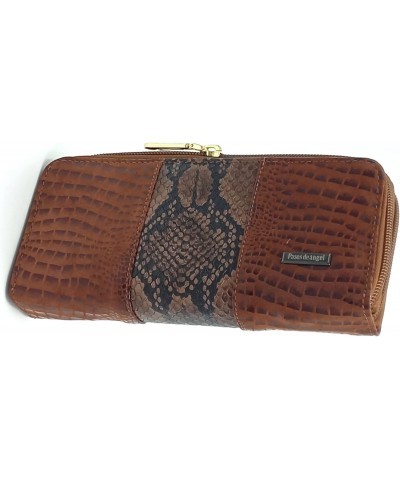 ANTI RFID BROWN NAPPA LEATHER WALLET WITH FOLIA FOR WOMEN $25.96 Wallets