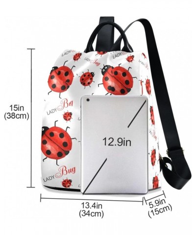 Backpack Purse for Women Fashion Travel Anti-theft Ladybird Cute Daypack Casual Shoulder Bag Medium Size $19.66 Backpacks