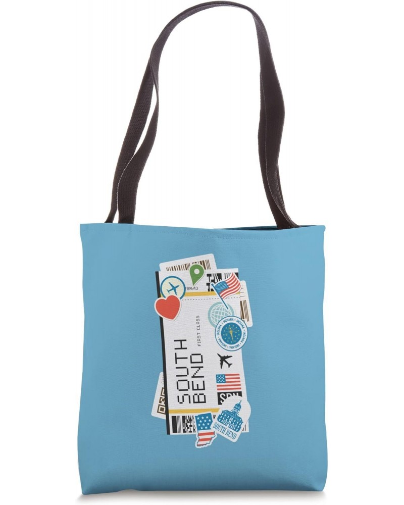 Indiana South BendBoarding Pass Travel Trip Adventures Tote Bag $12.72 Totes