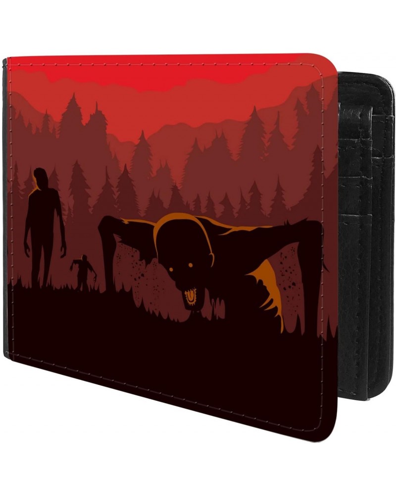 Unique Desige Pattern - Sprooky Zombie Outbreak, Slim Front Pocket Wallet Billfold RFID Blocking $10.84 Wallets