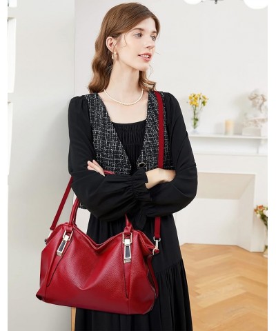 Womens Handbag Ladies Casual Shoulder Bags Crossbody Bag Waterproof Red $29.38 Shoulder Bags