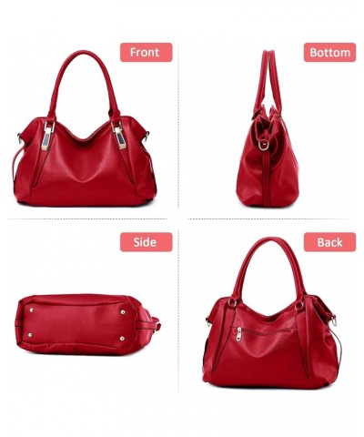 Womens Handbag Ladies Casual Shoulder Bags Crossbody Bag Waterproof Red $29.38 Shoulder Bags