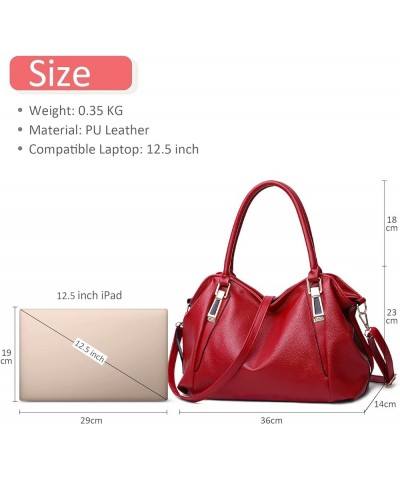 Womens Handbag Ladies Casual Shoulder Bags Crossbody Bag Waterproof Red $29.38 Shoulder Bags