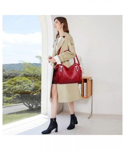 Womens Handbag Ladies Casual Shoulder Bags Crossbody Bag Waterproof Red $29.38 Shoulder Bags