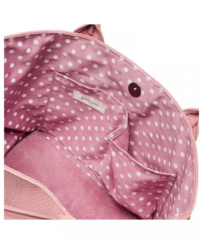 Calf Leather Tote Bag with Pouch (Suede Bottom Plate, Small) Outer Material: Pastel Pink X (Lining) Pastel Pink Polka Dots $2...