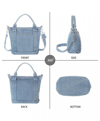 Denim Purse Jean Tote Bag for Women Crossbody Shoulder Denim Purses and Handbags for Women C-light Blue $13.62 Totes