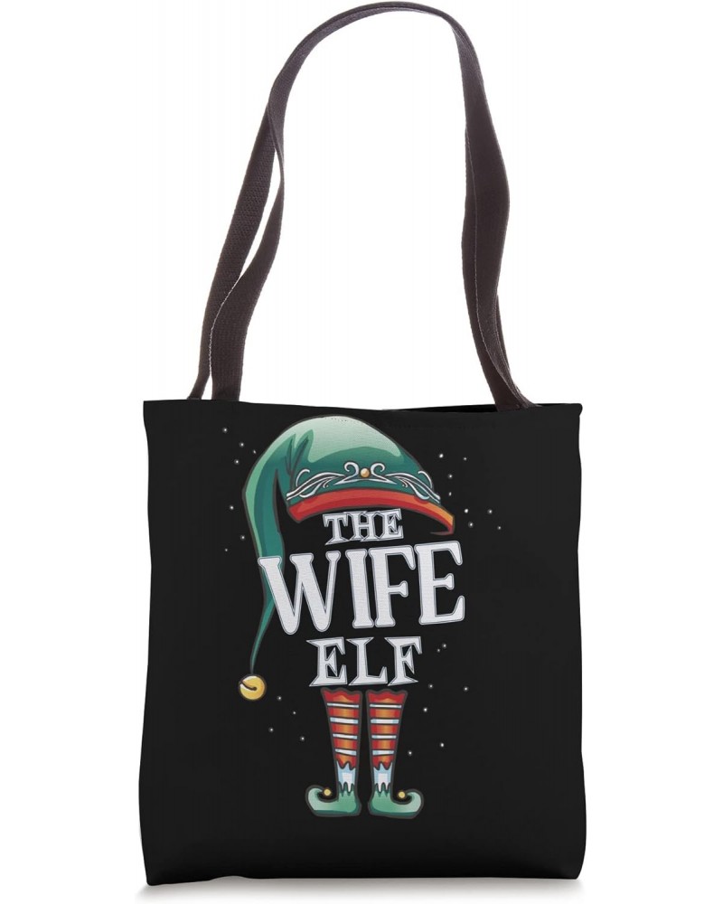 Wife Elf Christmas Group Xmas Pajama Party Tote Bag $10.73 Totes