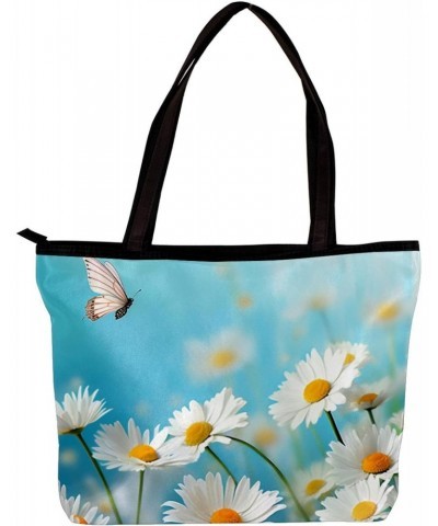 The Tote Bag For Women,Purses For Women,Handbags For Women,Butterfly Flowers Daisy Handbags $13.34 Totes