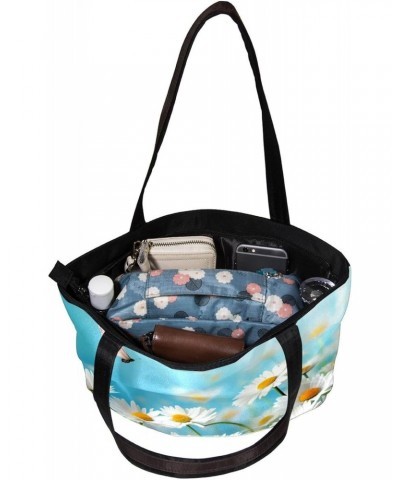 The Tote Bag For Women,Purses For Women,Handbags For Women,Butterfly Flowers Daisy Handbags $13.34 Totes