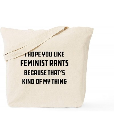 Feminist Knitter Tote Bag Natural Canvas Tote Bag, Cloth Shopping Bag Feminist Rants Tote Bag $8.00 Travel Gear