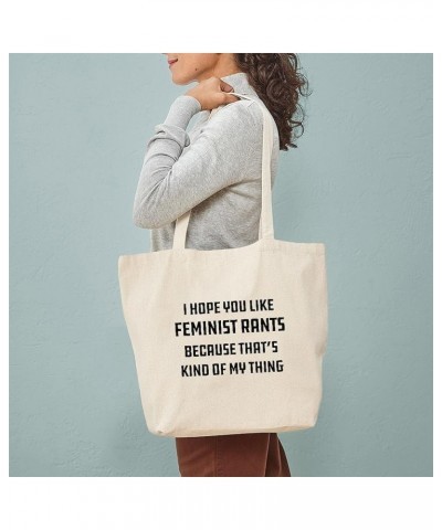 Feminist Knitter Tote Bag Natural Canvas Tote Bag, Cloth Shopping Bag Feminist Rants Tote Bag $8.00 Travel Gear