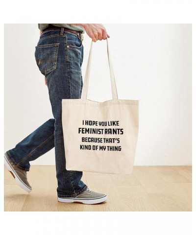 Feminist Knitter Tote Bag Natural Canvas Tote Bag, Cloth Shopping Bag Feminist Rants Tote Bag $8.00 Travel Gear