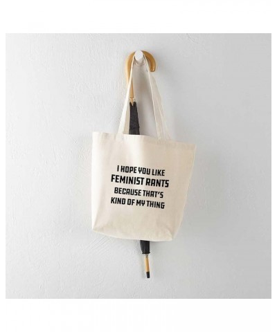 Feminist Knitter Tote Bag Natural Canvas Tote Bag, Cloth Shopping Bag Feminist Rants Tote Bag $8.00 Travel Gear