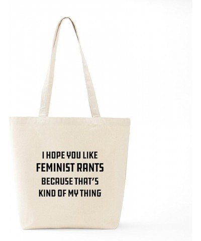 Feminist Knitter Tote Bag Natural Canvas Tote Bag, Cloth Shopping Bag Feminist Rants Tote Bag $8.00 Travel Gear