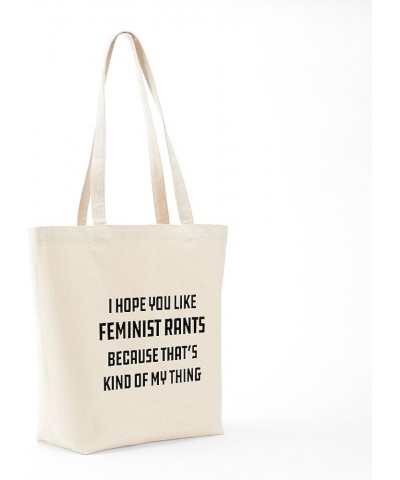 Feminist Knitter Tote Bag Natural Canvas Tote Bag, Cloth Shopping Bag Feminist Rants Tote Bag $8.00 Travel Gear