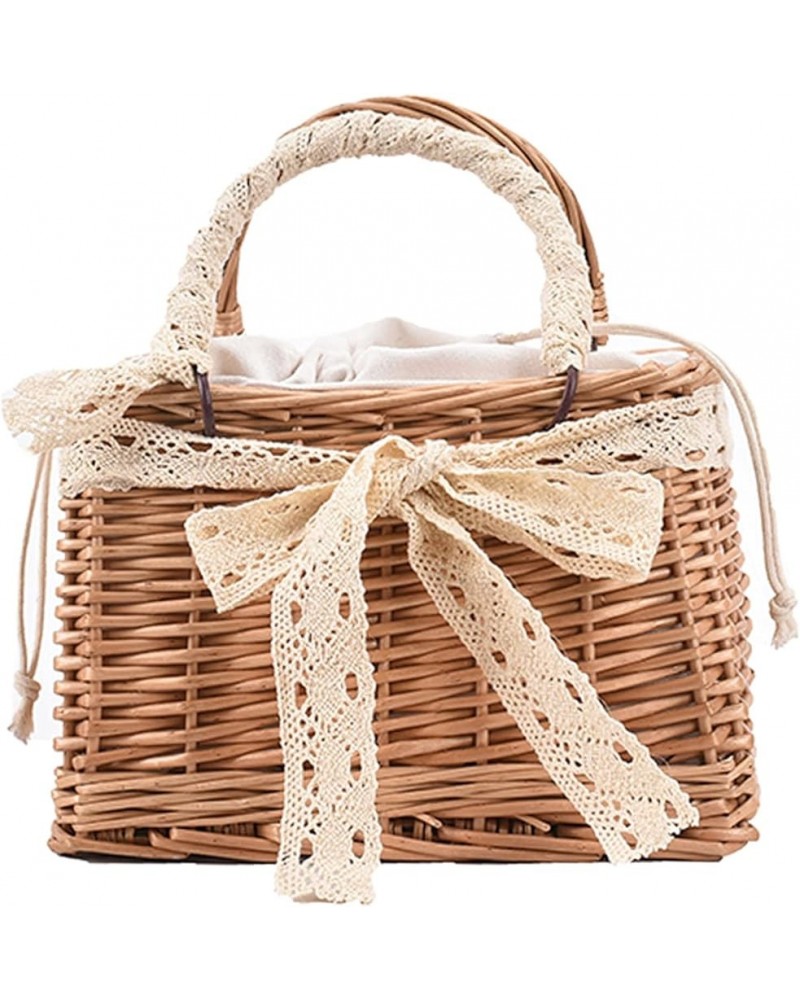 Fashion Straw Bags for Women Beach Rattan Woven Tote Handbags Ladies Summer Top-handle Bags Hobo Purse with Pearl Ornaments A...