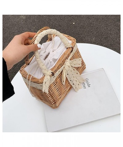 Fashion Straw Bags for Women Beach Rattan Woven Tote Handbags Ladies Summer Top-handle Bags Hobo Purse with Pearl Ornaments A...