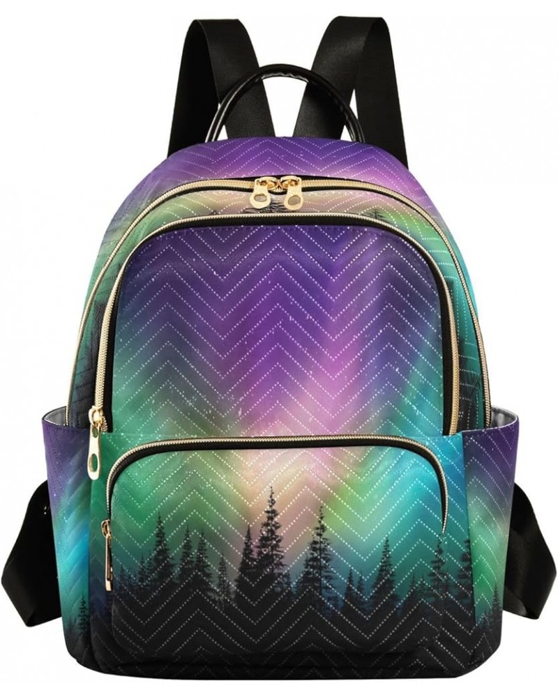 Mini Backpack for Women, Colorful Aurora Travel Backpack Purse for Ladies, Small Bookbag Daypack Shoulder Bag S A88 Small $14...