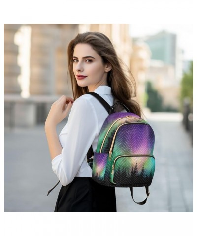 Mini Backpack for Women, Colorful Aurora Travel Backpack Purse for Ladies, Small Bookbag Daypack Shoulder Bag S A88 Small $14...