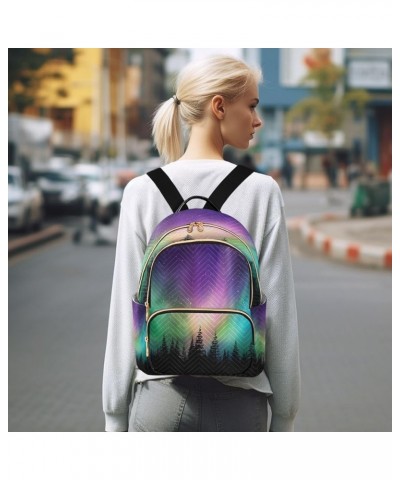 Mini Backpack for Women, Colorful Aurora Travel Backpack Purse for Ladies, Small Bookbag Daypack Shoulder Bag S A88 Small $14...