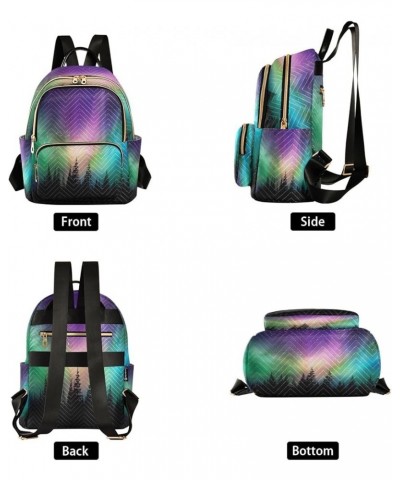 Mini Backpack for Women, Colorful Aurora Travel Backpack Purse for Ladies, Small Bookbag Daypack Shoulder Bag S A88 Small $14...