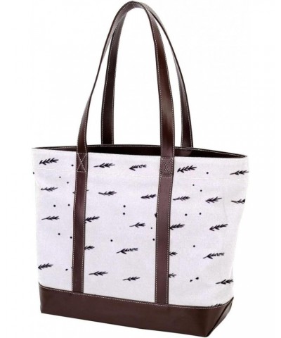 Womens Handbags, Faux Leather Strap and Bottom, Canvas Tote Bag, seamless patterns $26.39 Totes