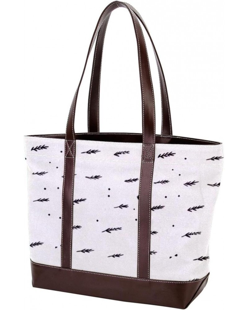 Womens Handbags, Faux Leather Strap and Bottom, Canvas Tote Bag, seamless patterns $26.39 Totes